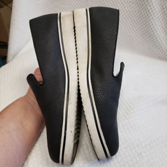 Franco Sarto Flore Black White‎ Academia Reptile Slip-On Womens Shoes Size 8 - Picture 4 of 11